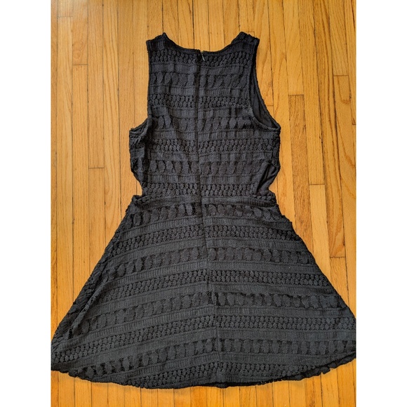 Lace Crochet Overlay Cut-Out A-Line Skater Dress - Picture 3 of 5